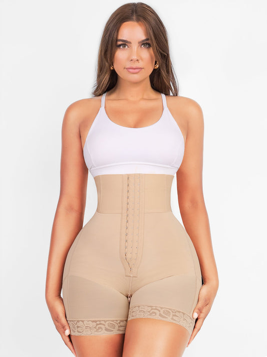 Valentina 2.0 - Body Sculptant Hautement Taillé avec 3 Rangées de Crochets et Baleines