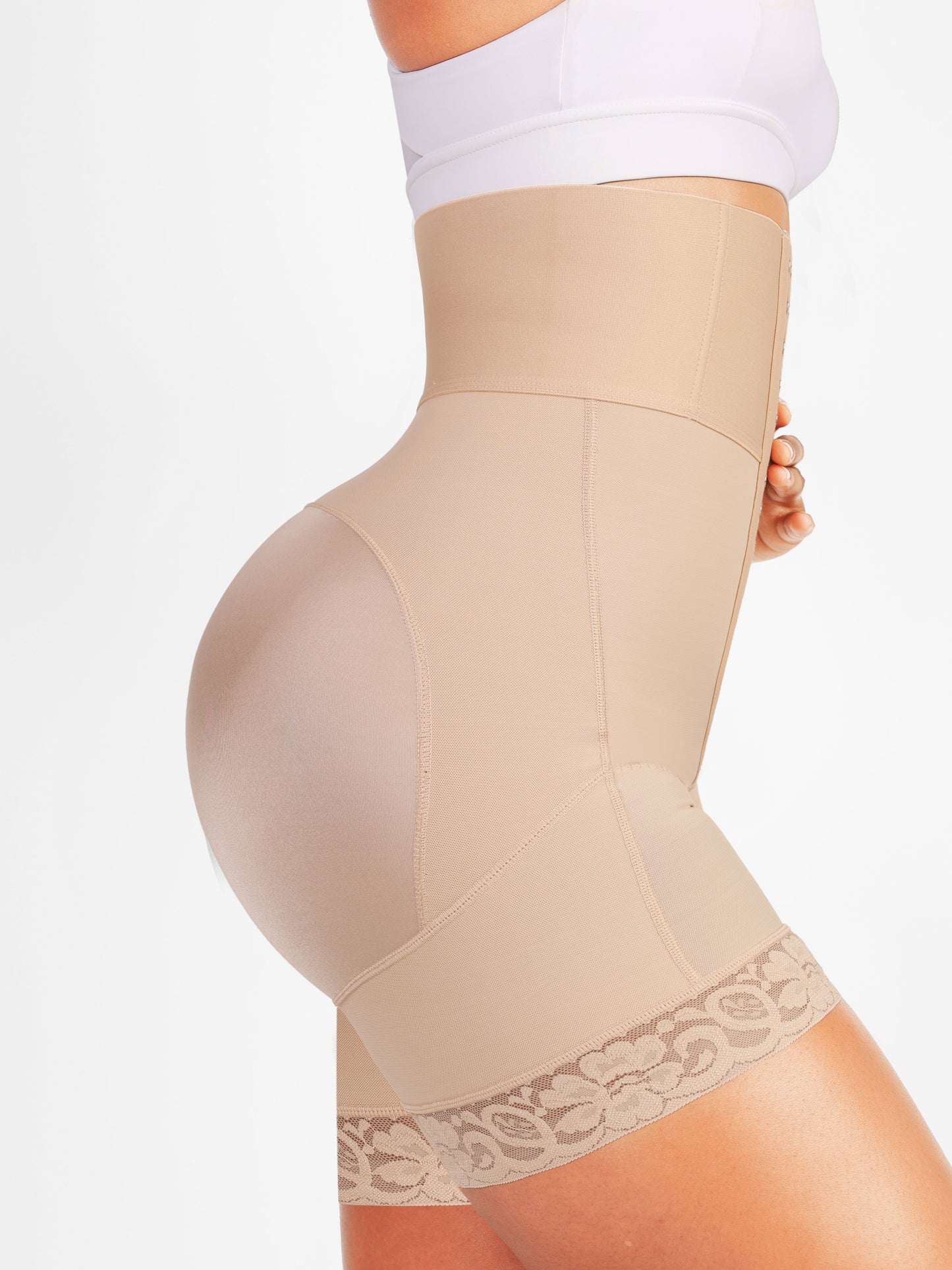 Valentina 2.0 - Body Sculptant Hautement Taillé avec 3 Rangées de Crochets et Baleines