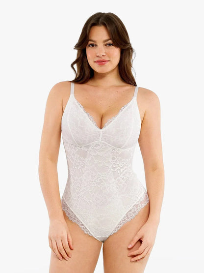 Body en dentelle intégrale sculptant avec contrôle ferme