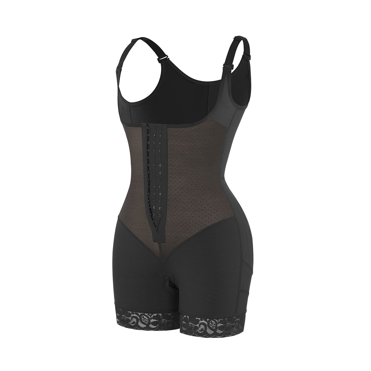 Felicia Short Powernet® - Body en Latex Aéré avec Poitrine Ouverte, Contrôle du Ventre et Compression Solide.