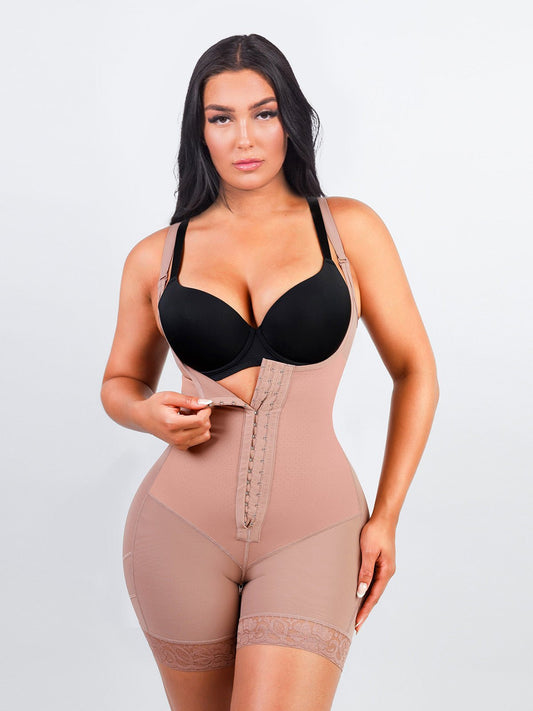 Felicia Short Powernet® - Body en Latex Aéré avec Poitrine Ouverte, Contrôle du Ventre et Compression Solide.