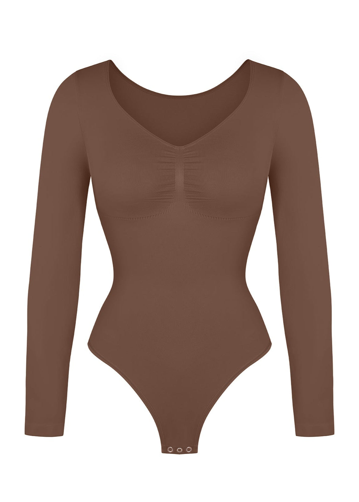Marcella - Body à Manches Longues Sans Coutures avec String, Soutien-Gorge Intégré & Contrôle du Ventre