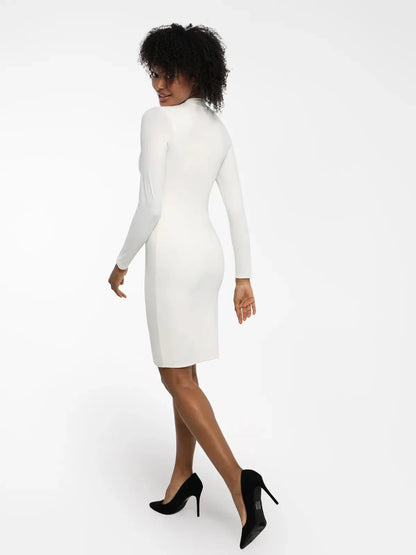 Robe Midi à Manches Longues en Shapewear Thermique Redtag