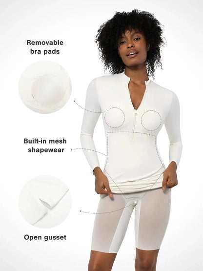 Robe Midi à Manches Longues en Shapewear Thermique Redtag