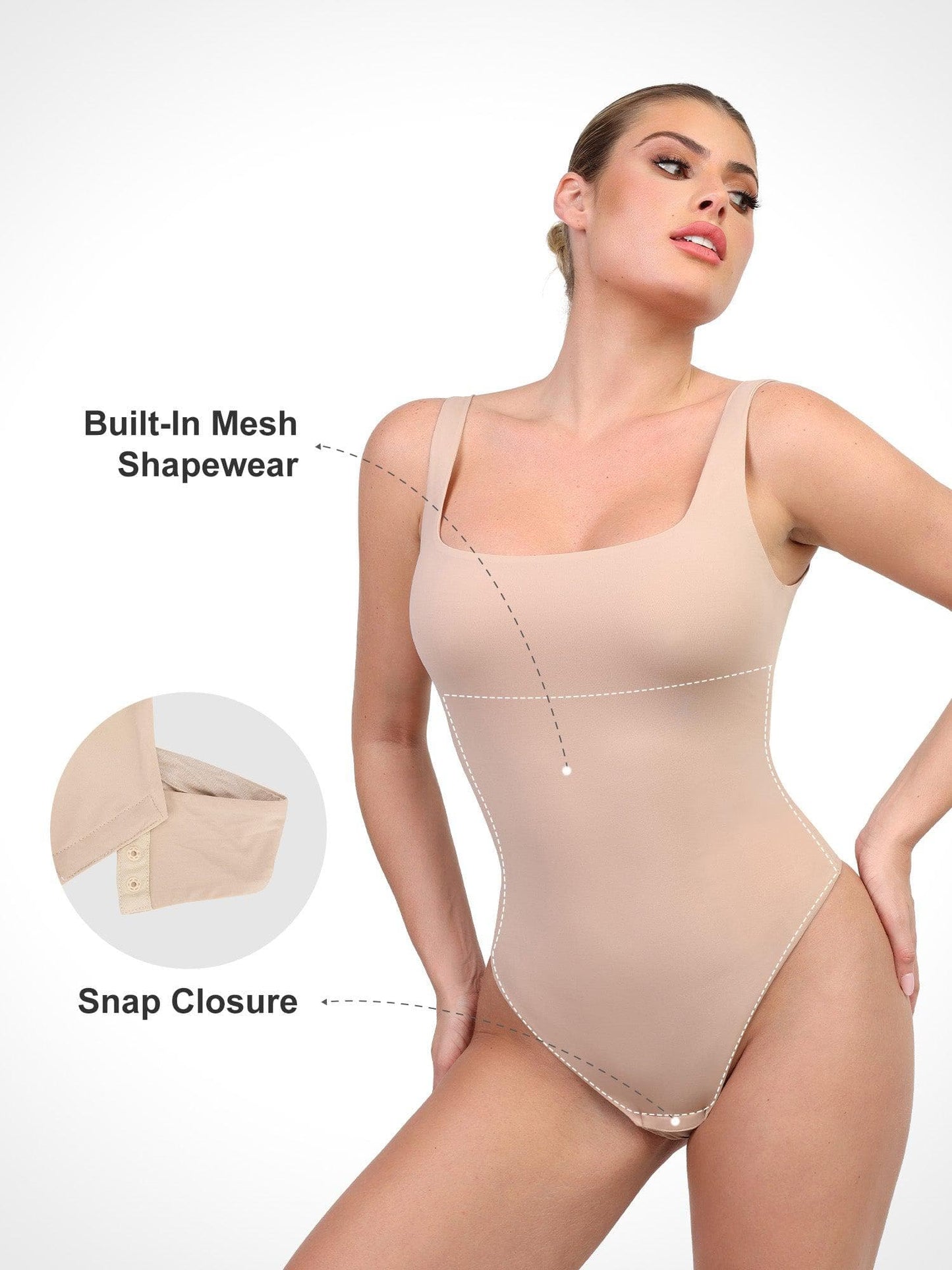 Body sculptant à dos bas en tank CloudSense de Shapewear