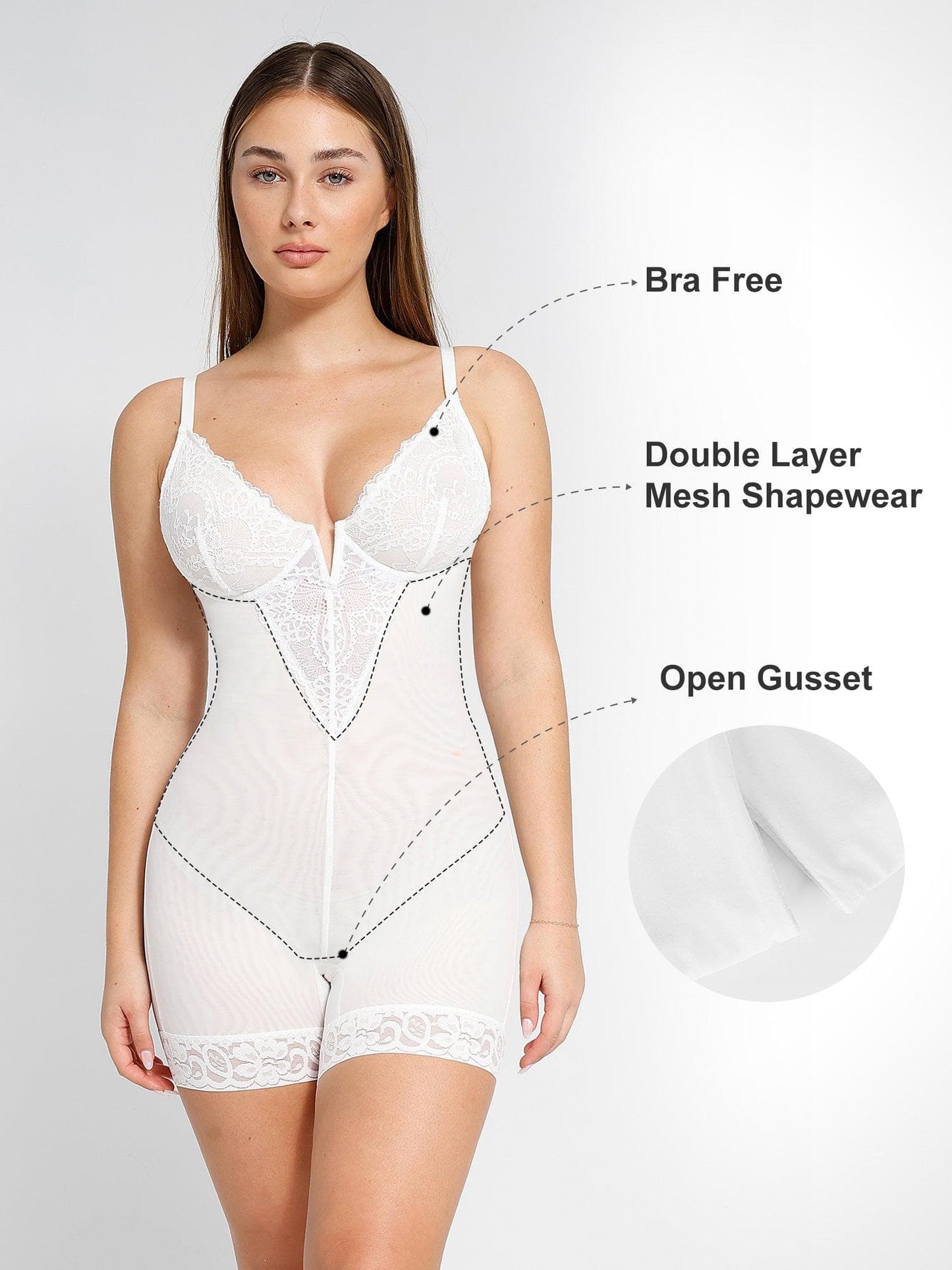 Body en Dentelle à Encolure Profonde en V ou Jupes en Similicuir