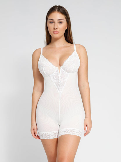 Body en Dentelle à Encolure Profonde en V ou Jupes en Similicuir