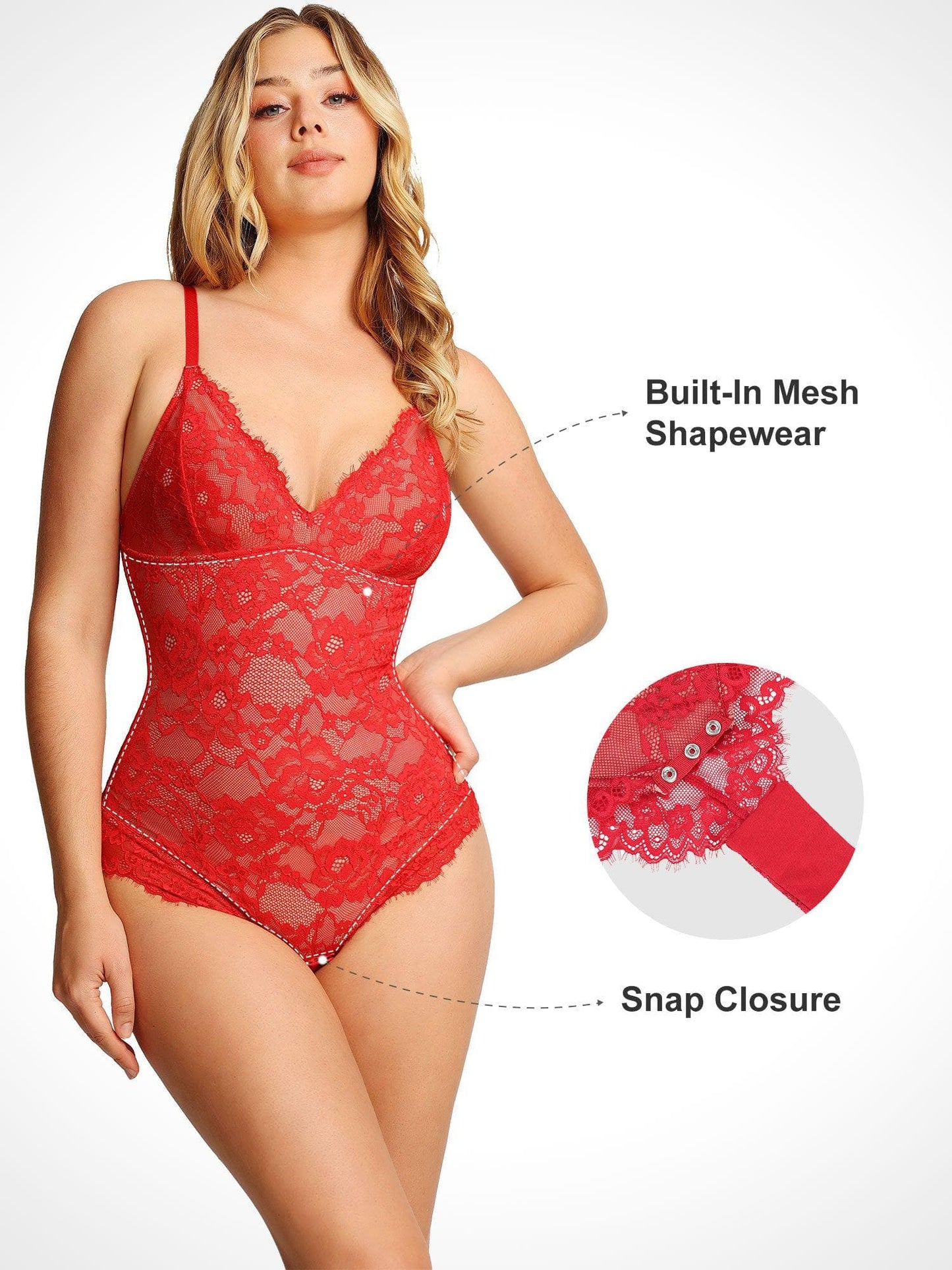Body en Dentelle Complète Shapewear Contrôle Ferme