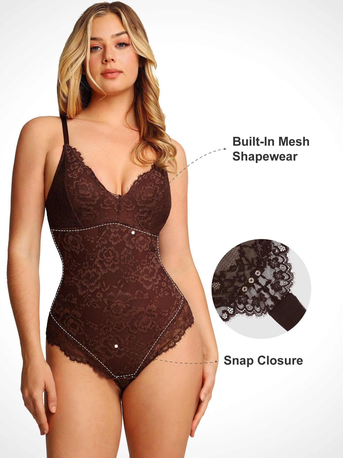 Body en Dentelle Complète Shapewear Contrôle Ferme