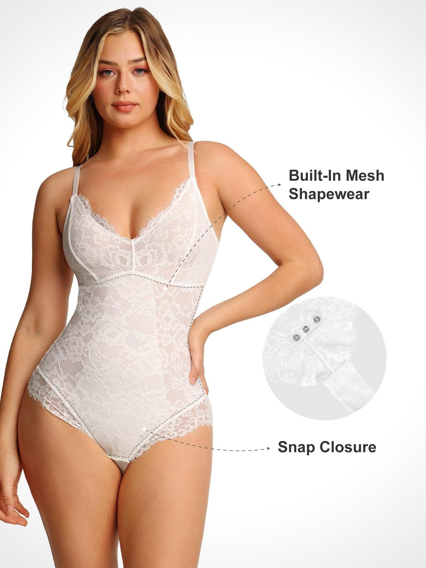 Body en Dentelle Complète Shapewear Contrôle Ferme
