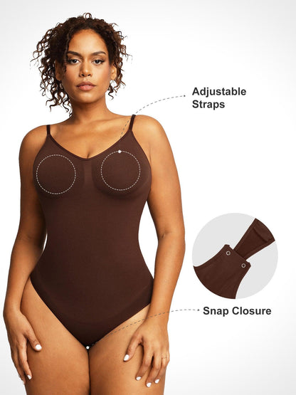 Body sculptant sans couture à dos bas et contrôle du ventre