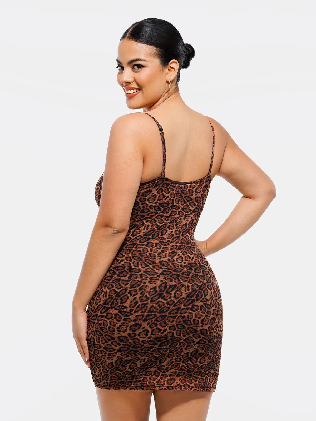 Popilush X Angela Shapewear Robe Slip en Maille avec Contrôle du Ventre et Bretelles Ajustables