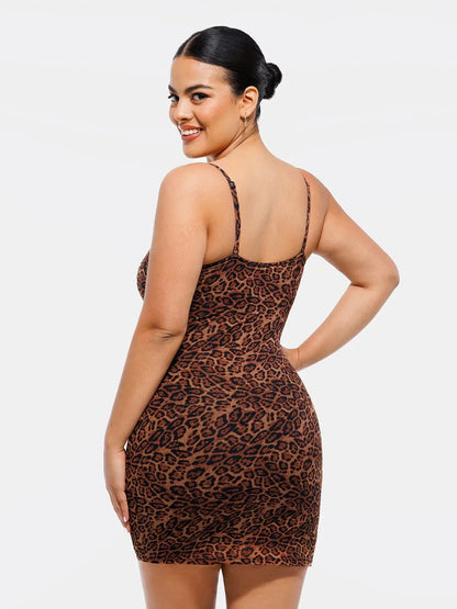 Popilush X Angela Shapewear Robe Slip en Maille avec Contrôle du Ventre et Bretelles Ajustables