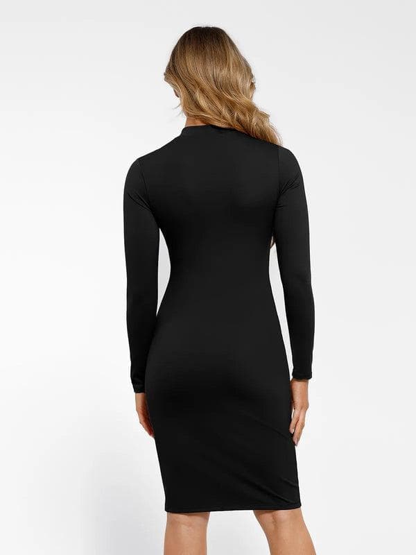Robe Midi à Manches Longues en Shapewear Thermique Redtag