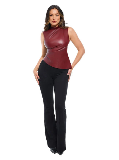 Body en simili cuir sculptant 3-en-1
