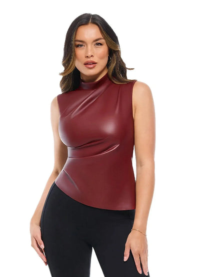 Body en simili cuir sculptant 3-en-1