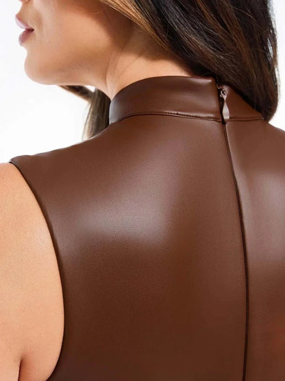 Body en simili cuir sculptant 3-en-1