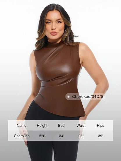 Body en simili cuir sculptant 3-en-1
