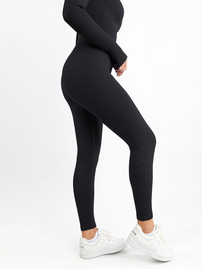Combinaison Longue à Manches avec Trou pour le Pouce Sans Couture