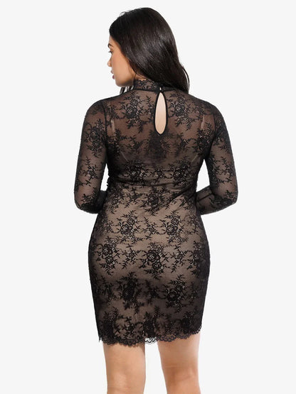 Robe Sculptante en Dentelle 2-en-1