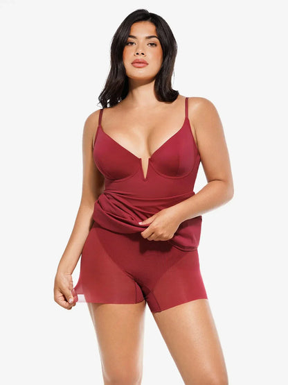 Robe Sculptante en Dentelle 2-en-1