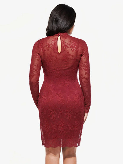 Robe Sculptante en Dentelle 2-en-1