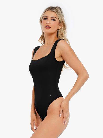 Body sans manches à col carré Shapewear Cloudsense