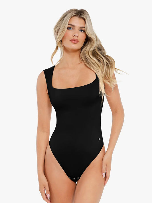 Body sans manches à col carré Shapewear Cloudsense