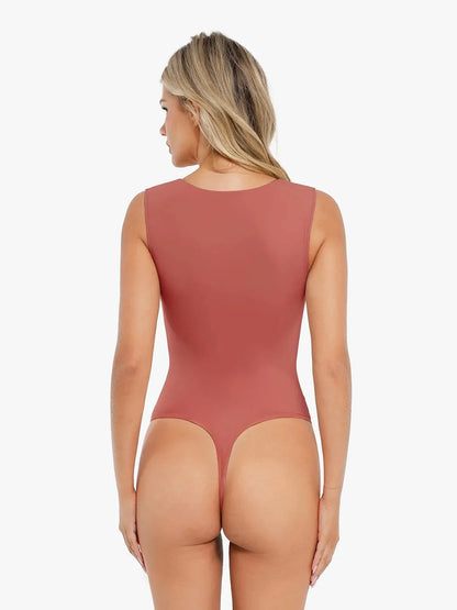 Body sans manches à col carré Shapewear Cloudsense