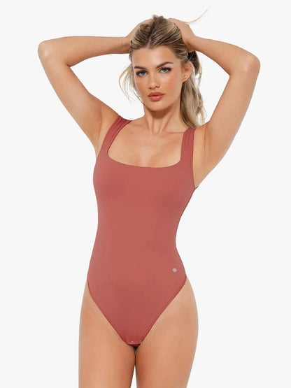 Body sans manches à col carré Shapewear Cloudsense