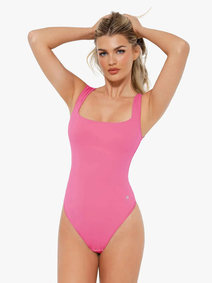 Body sans manches à col carré Shapewear Cloudsense