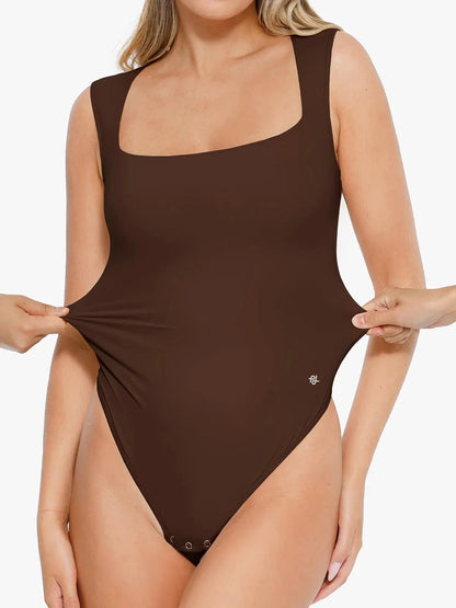 Body sans manches à col carré Shapewear Cloudsense