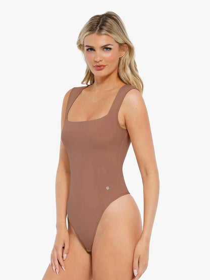 Body sans manches à col carré Shapewear Cloudsense