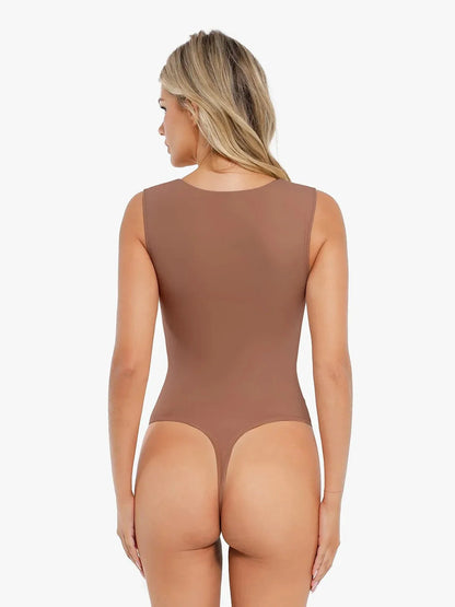 Body sans manches à col carré Shapewear Cloudsense