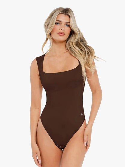 Body sans manches à col carré Shapewear Cloudsense