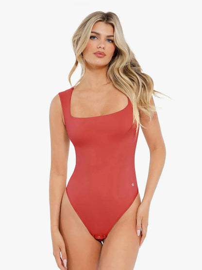 Body sans manches à col carré Shapewear Cloudsense