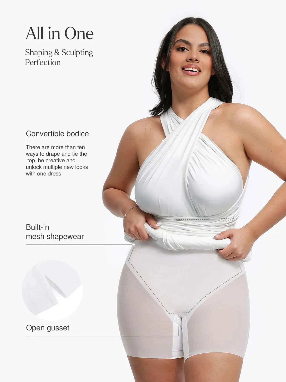 Robe Midi Sculptante Convertible Infinity