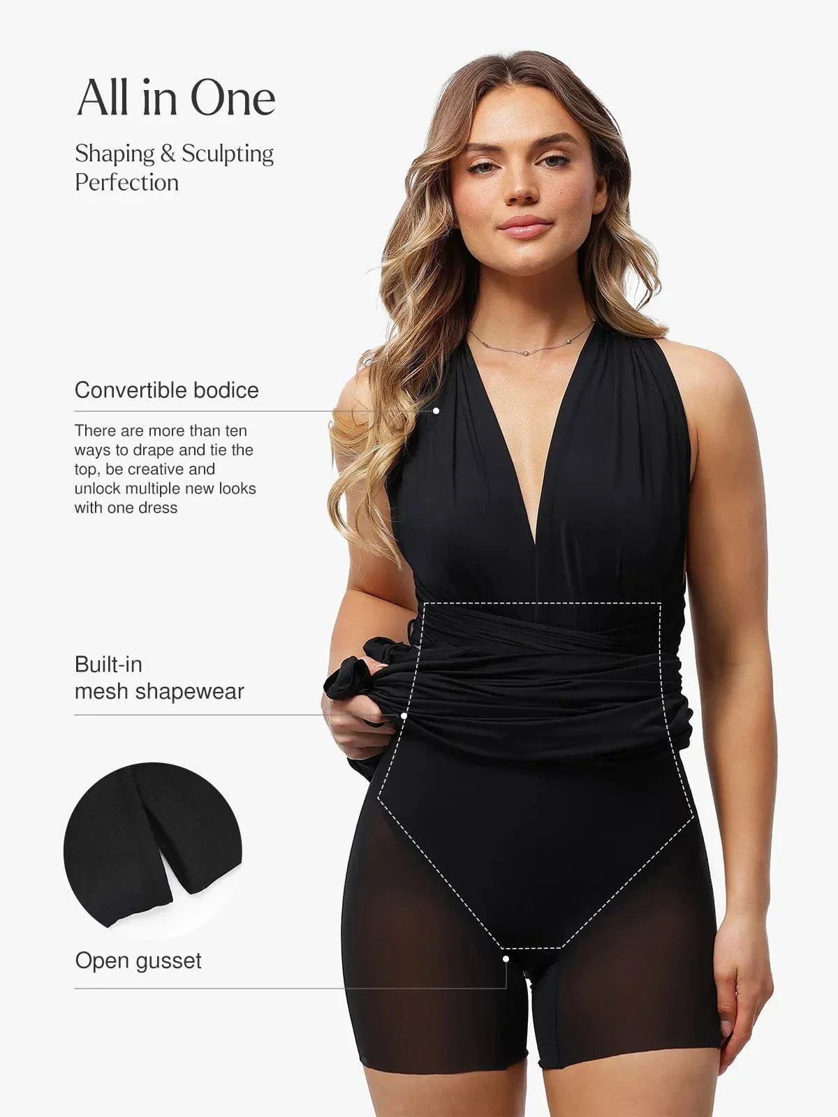 Robe Midi Sculptante Convertible Infinity