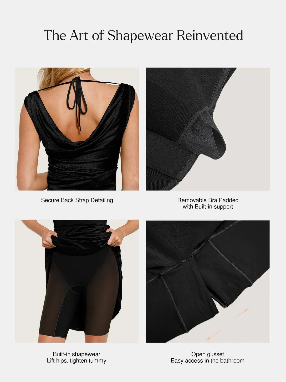 Robe Sirène Sculptante Shapewear Convertible Brillante