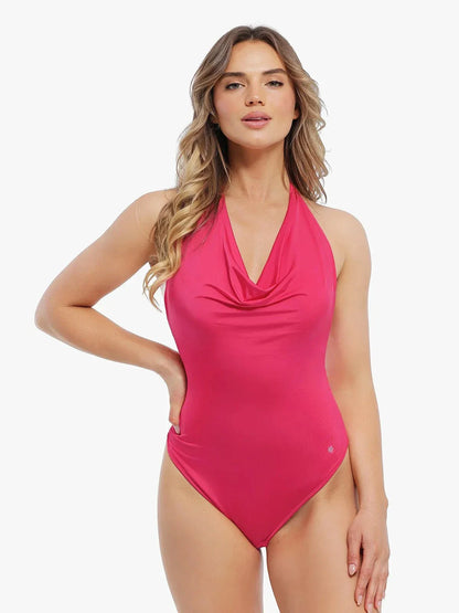 Body de Contrôle du Ventre à Col Cowl