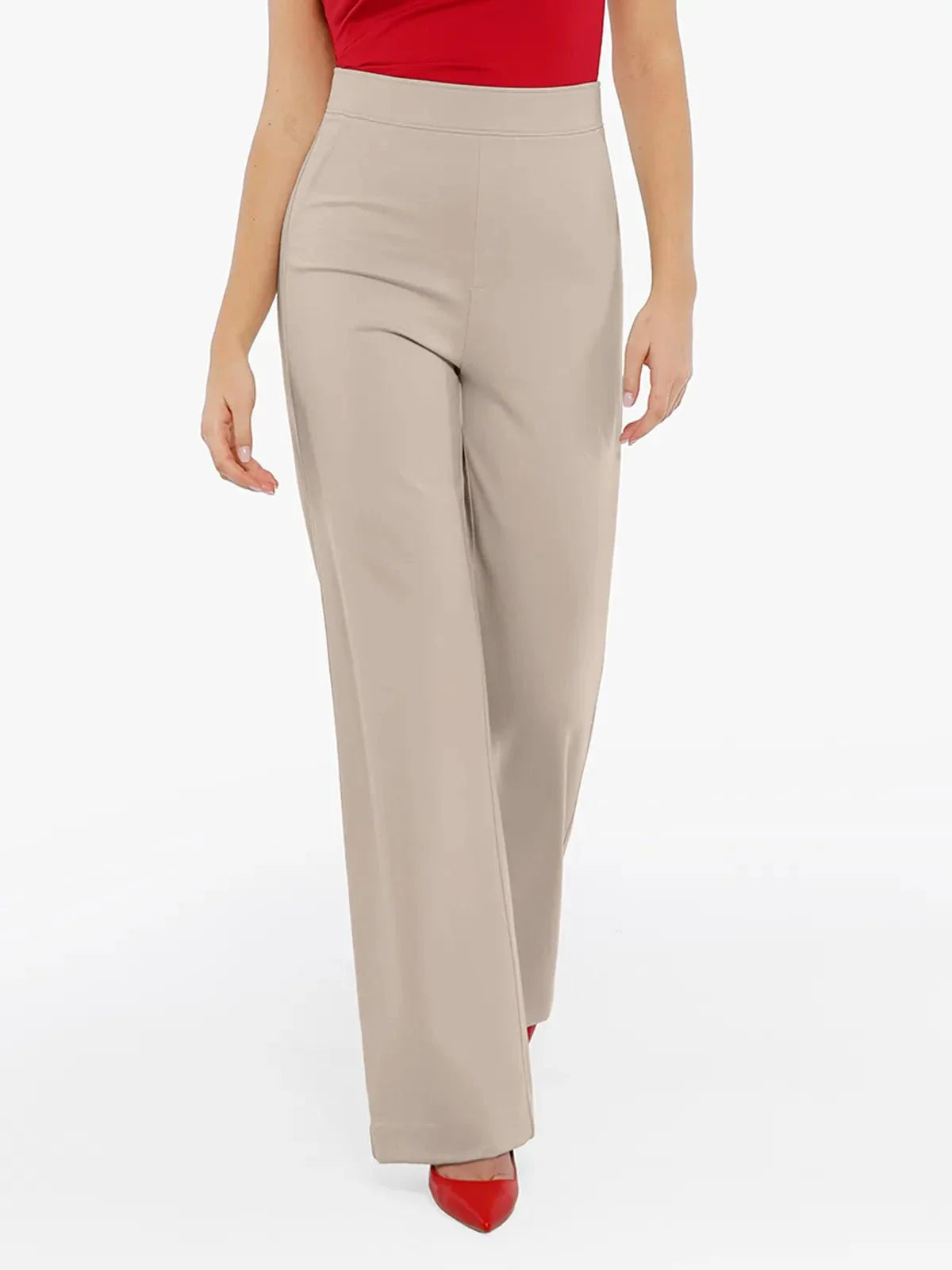 Pantalons Ponte Large à Taille Haute Shapewear Executive