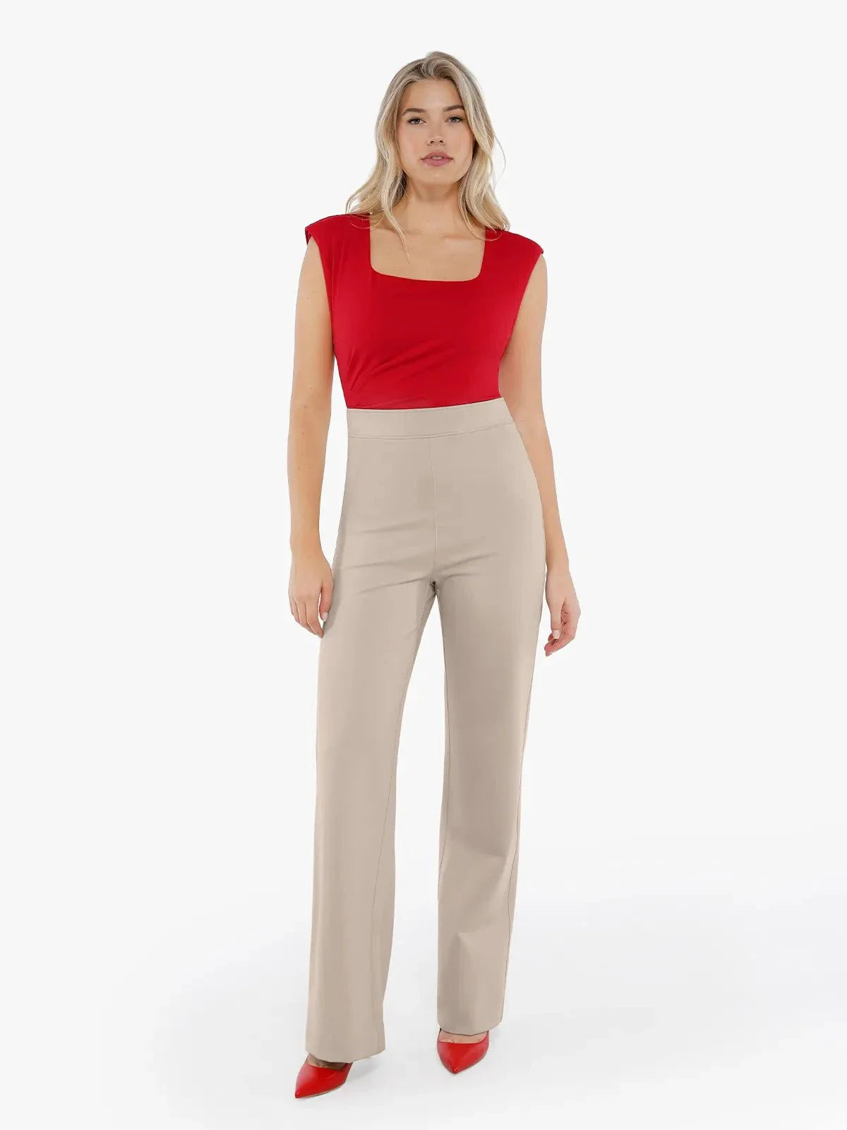 Pantalons Ponte Large à Taille Haute Shapewear Executive