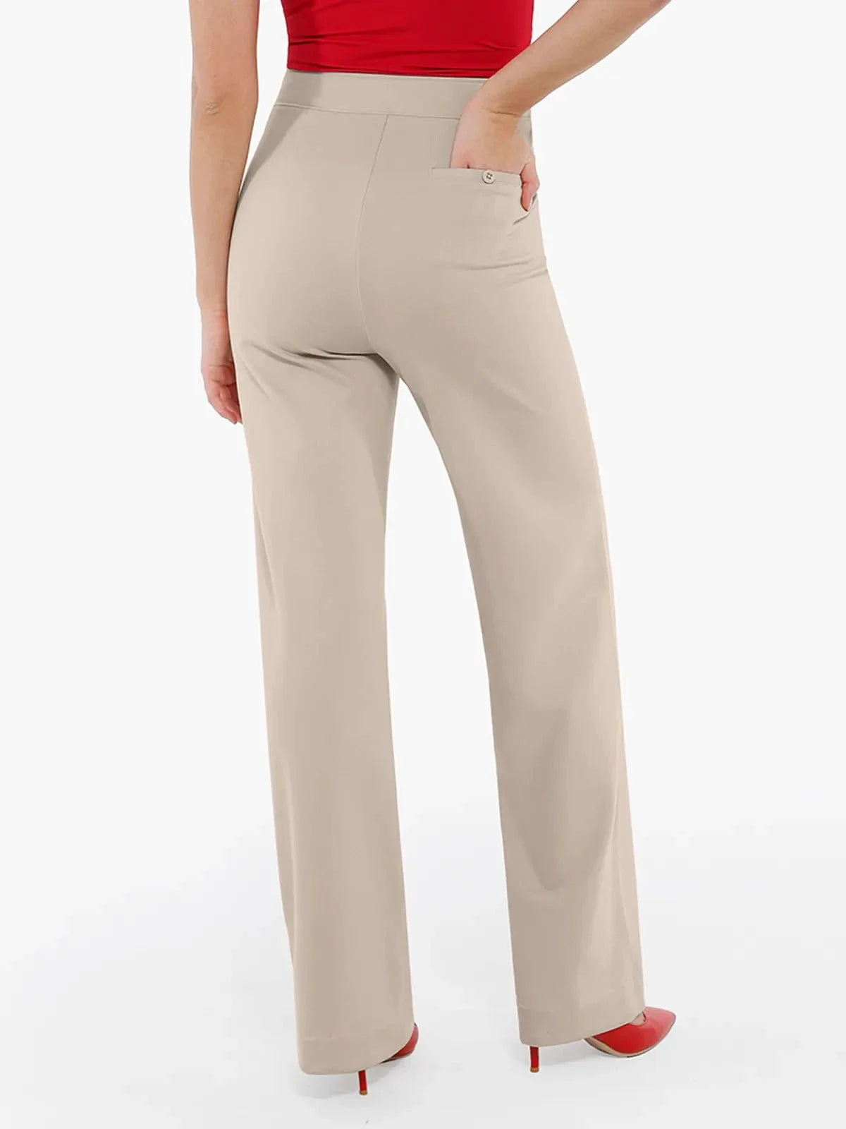 Pantalons Ponte Large à Taille Haute Shapewear Executive