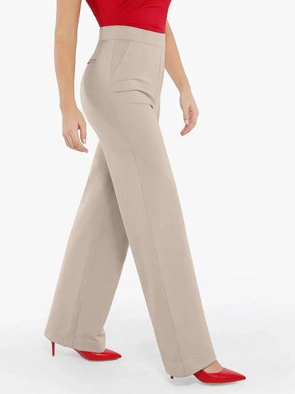 Pantalons Ponte Large à Taille Haute Shapewear Executive