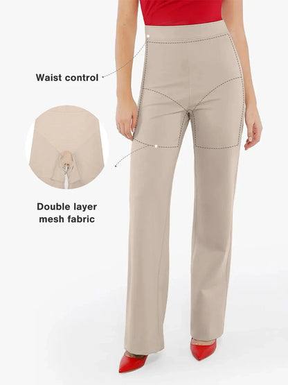 Pantalons Ponte Large à Taille Haute Shapewear Executive