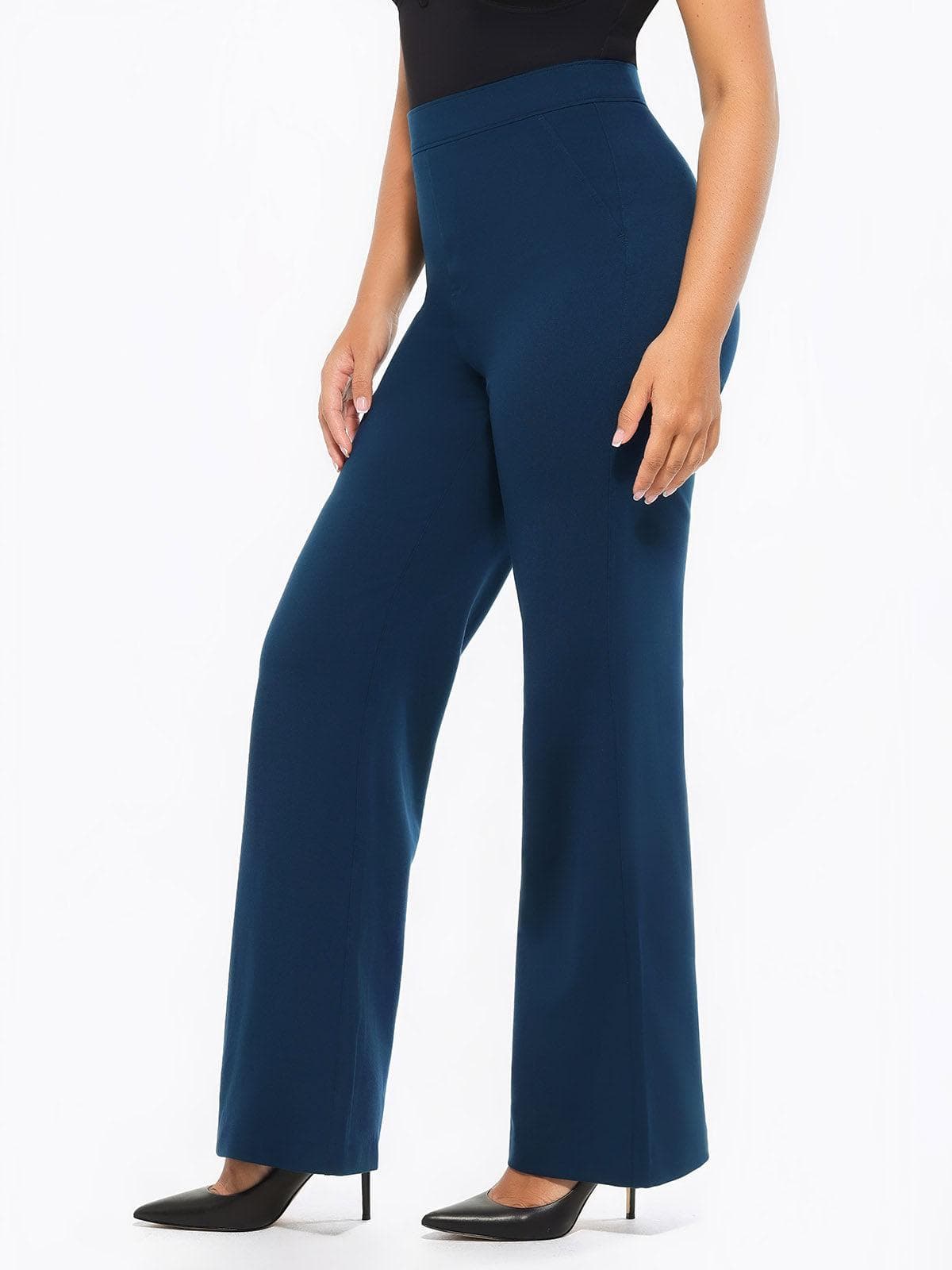 Pantalons Ponte Large à Taille Haute Shapewear Executive