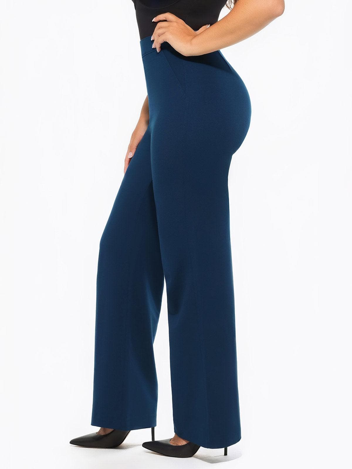 Pantalons Ponte Large à Taille Haute Shapewear Executive