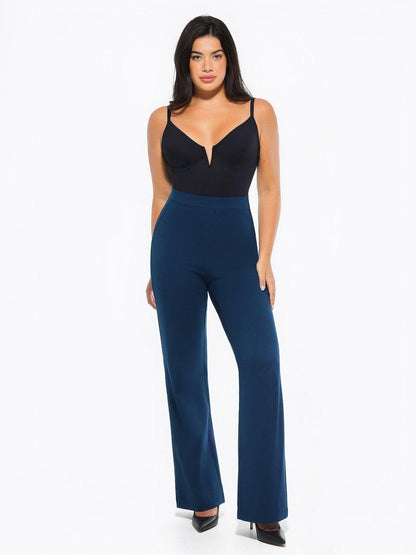 Pantalons Ponte Large à Taille Haute Shapewear Executive