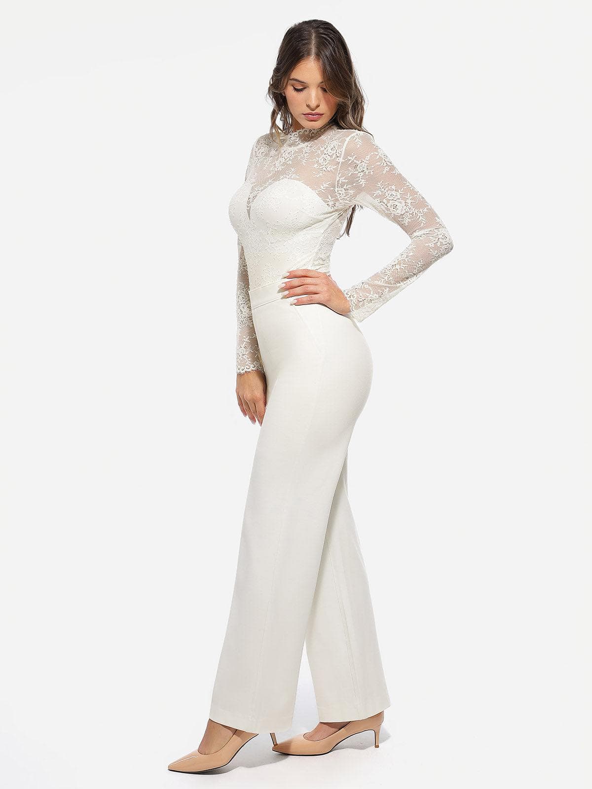 Pantalons Ponte Évasés Taille Haute Shapewear Executive