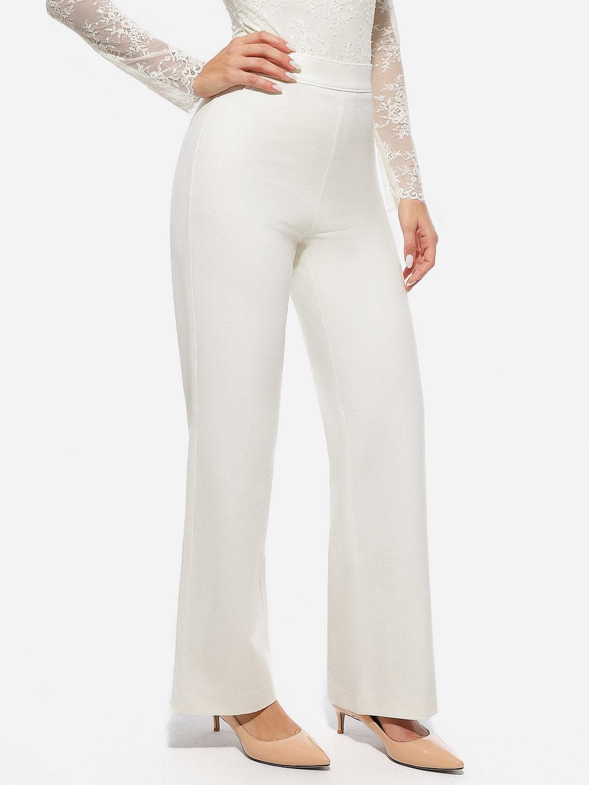 Pantalons Ponte Large à Taille Haute Shapewear Executive